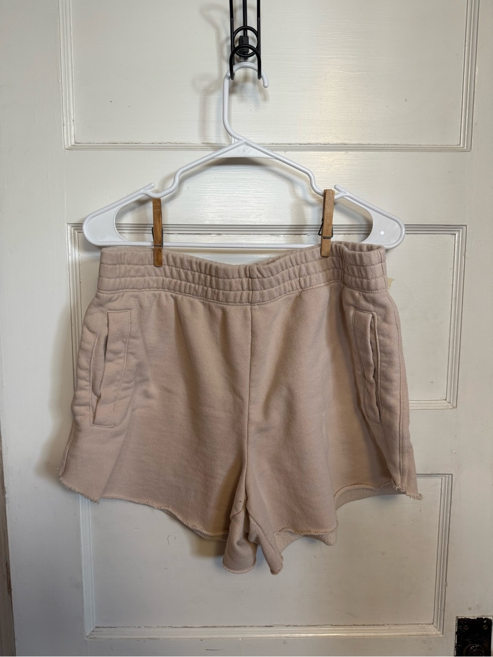 Aerie Cozy High-Rise Cream Sweatshorts
